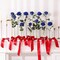 10 PCS Blue Artificial Roses Silk Fake Flowers with Long Stems Real Touch Faux Rose Bouquet for Wedding Centerpieces Home Office Hotel Party Decor